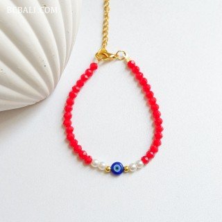 Handcrafted Evil Eye Crystal Beads Bracelet Premium Handmade Design